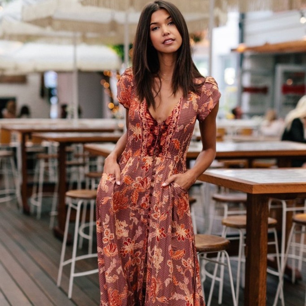 NET Carmen Style Boho Maxi